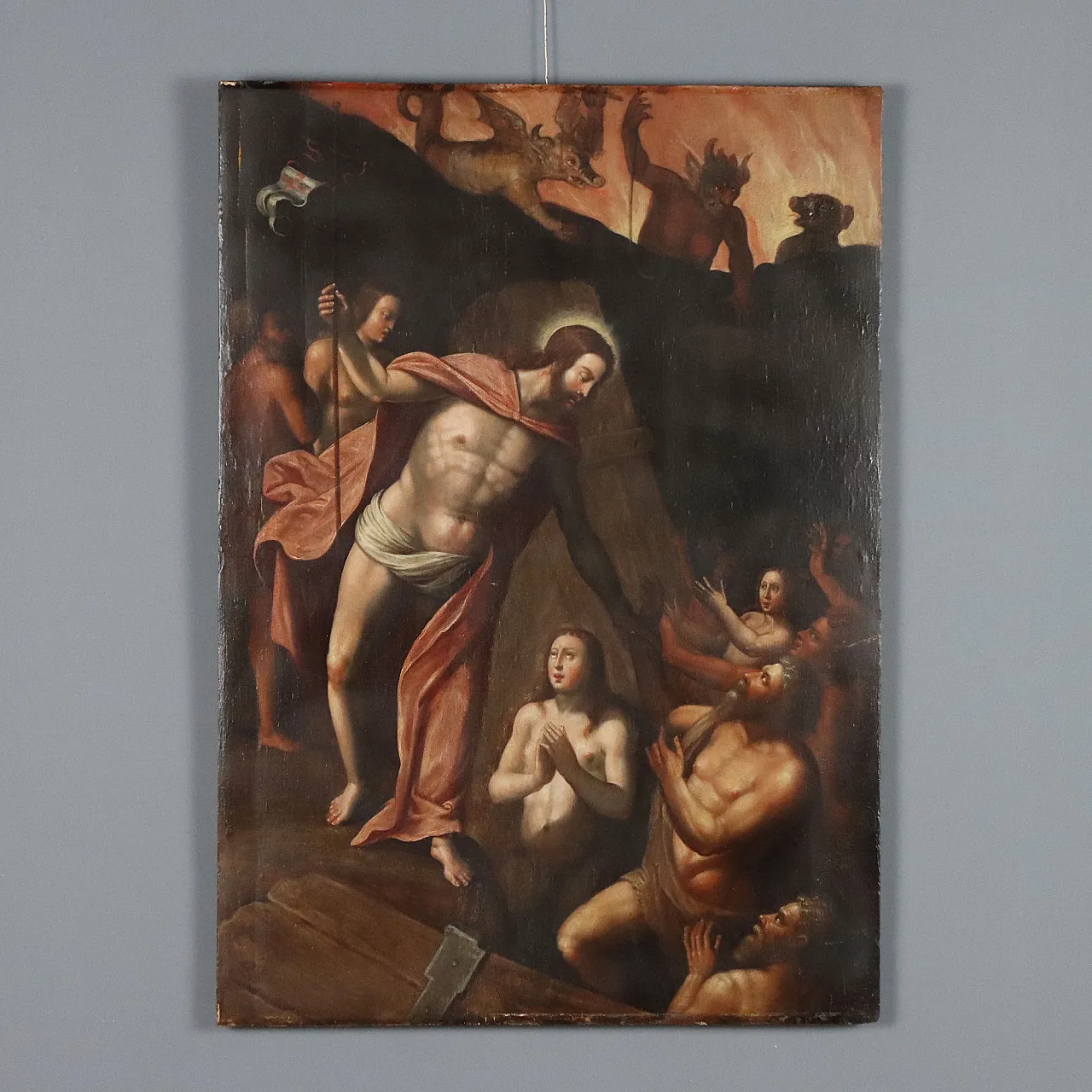 Christ in Purgatory, oil on panel, 17th century 1