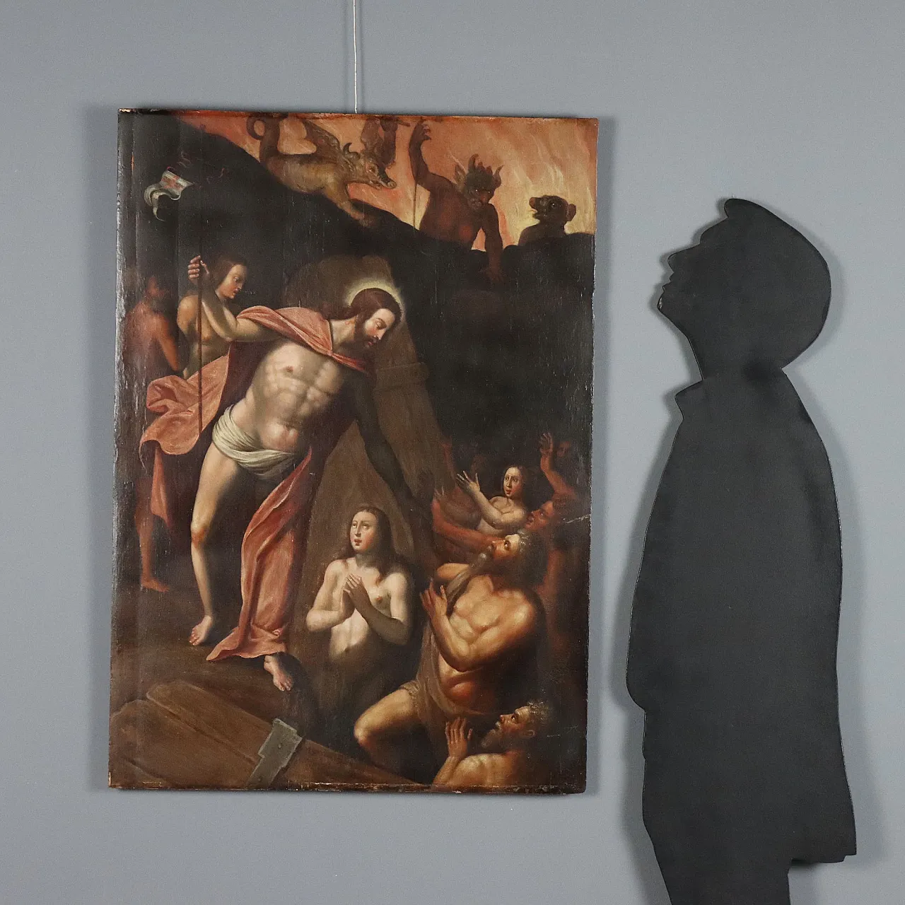 Christ in Purgatory, oil on panel, 17th century 2