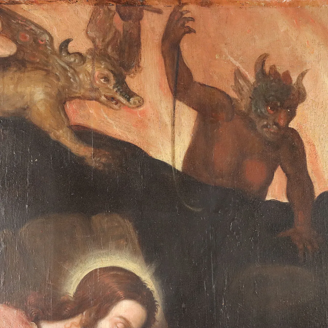 Christ in Purgatory, oil on panel, 17th century 8