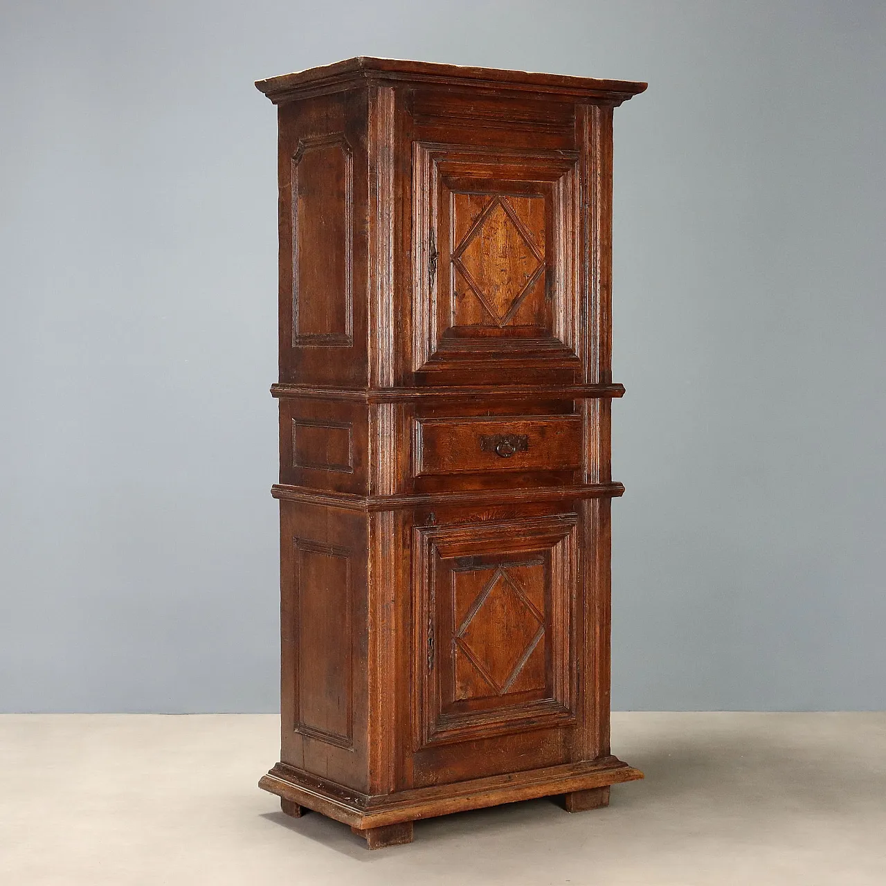 Credenza in stile Barocco in rovere con cassaforte, '800 1