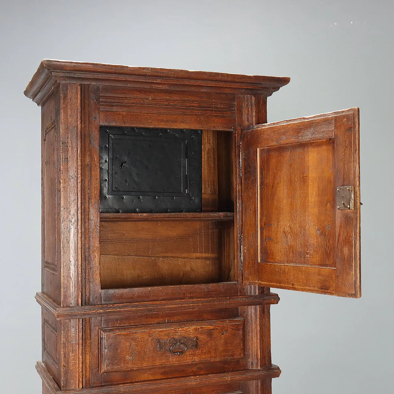 Credenza in stile Barocco in rovere con cassaforte, '800 4