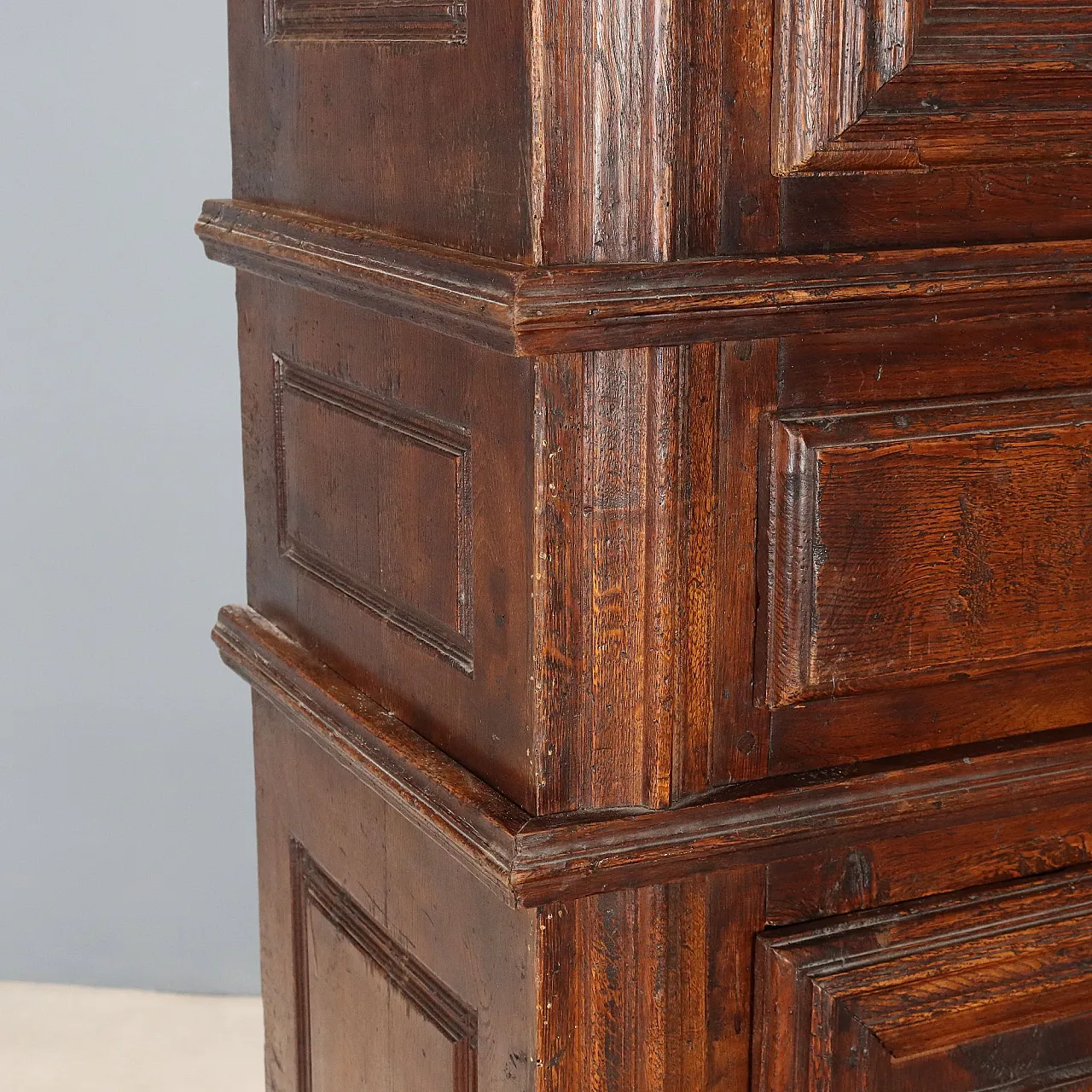 Credenza in stile Barocco in rovere con cassaforte, '800 7