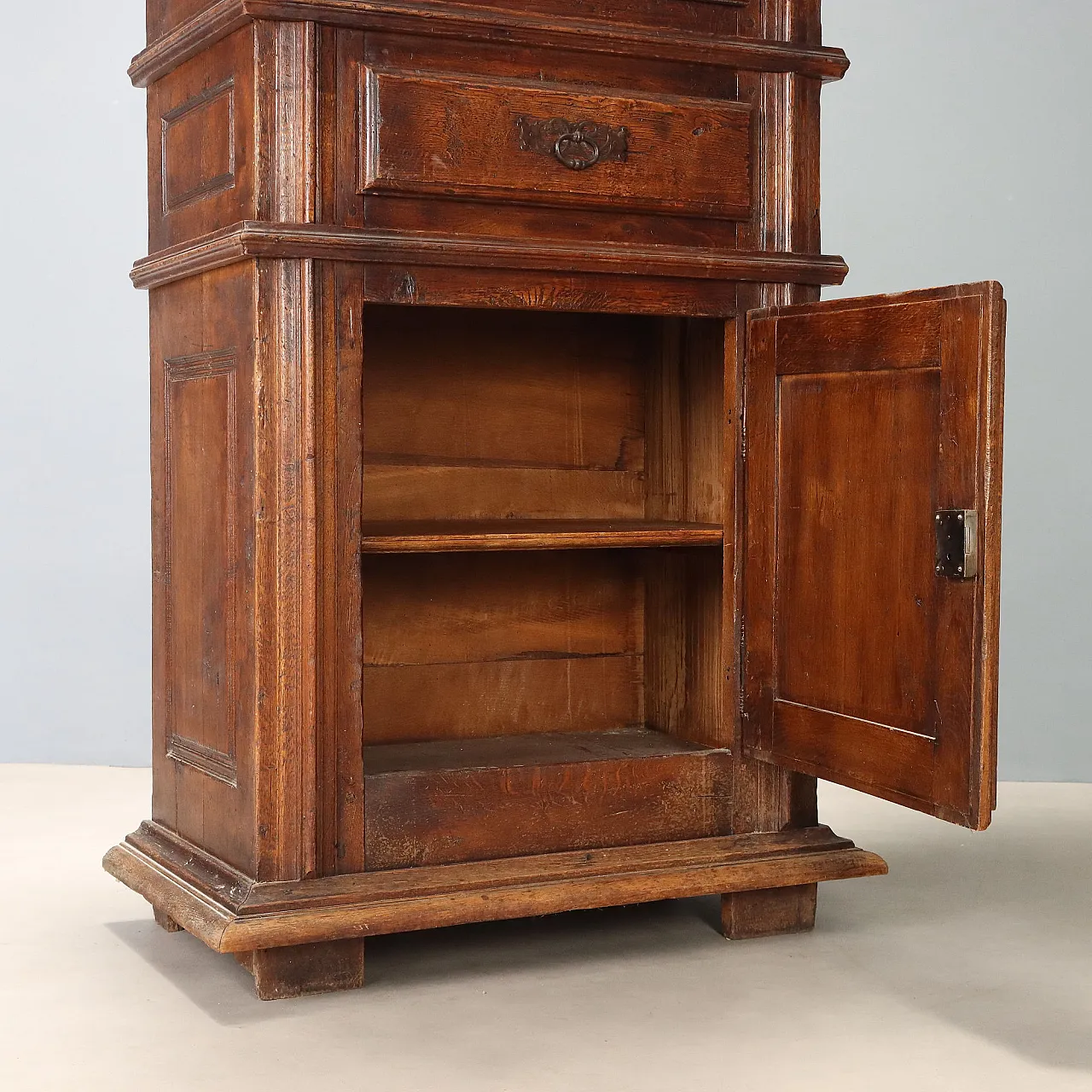 Credenza in stile Barocco in rovere con cassaforte, '800 9