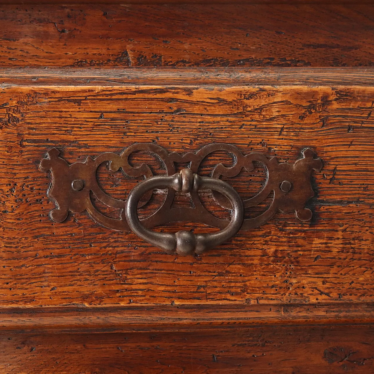 Credenza in stile Barocco in rovere con cassaforte, '800 10