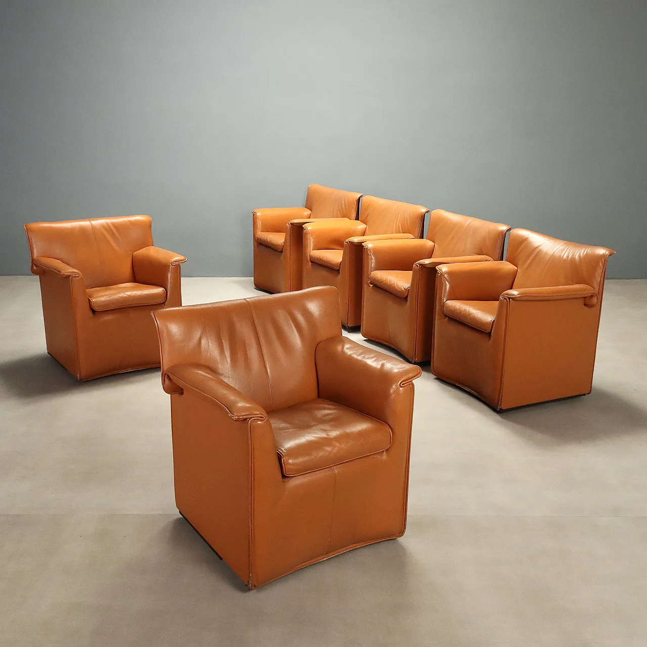 6 Laurianetta armchairs by Afra and Tobia Scarpa for B&B Italia, 1980s 1