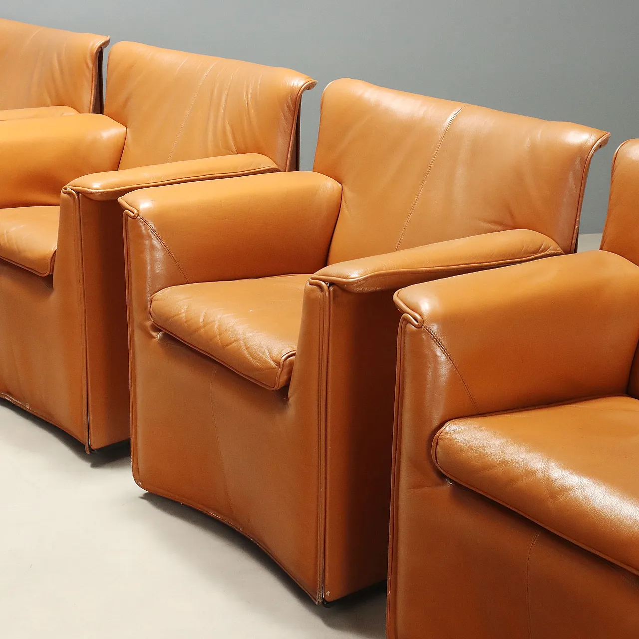 6 Laurianetta armchairs by Afra and Tobia Scarpa for B&B Italia, 1980s 4