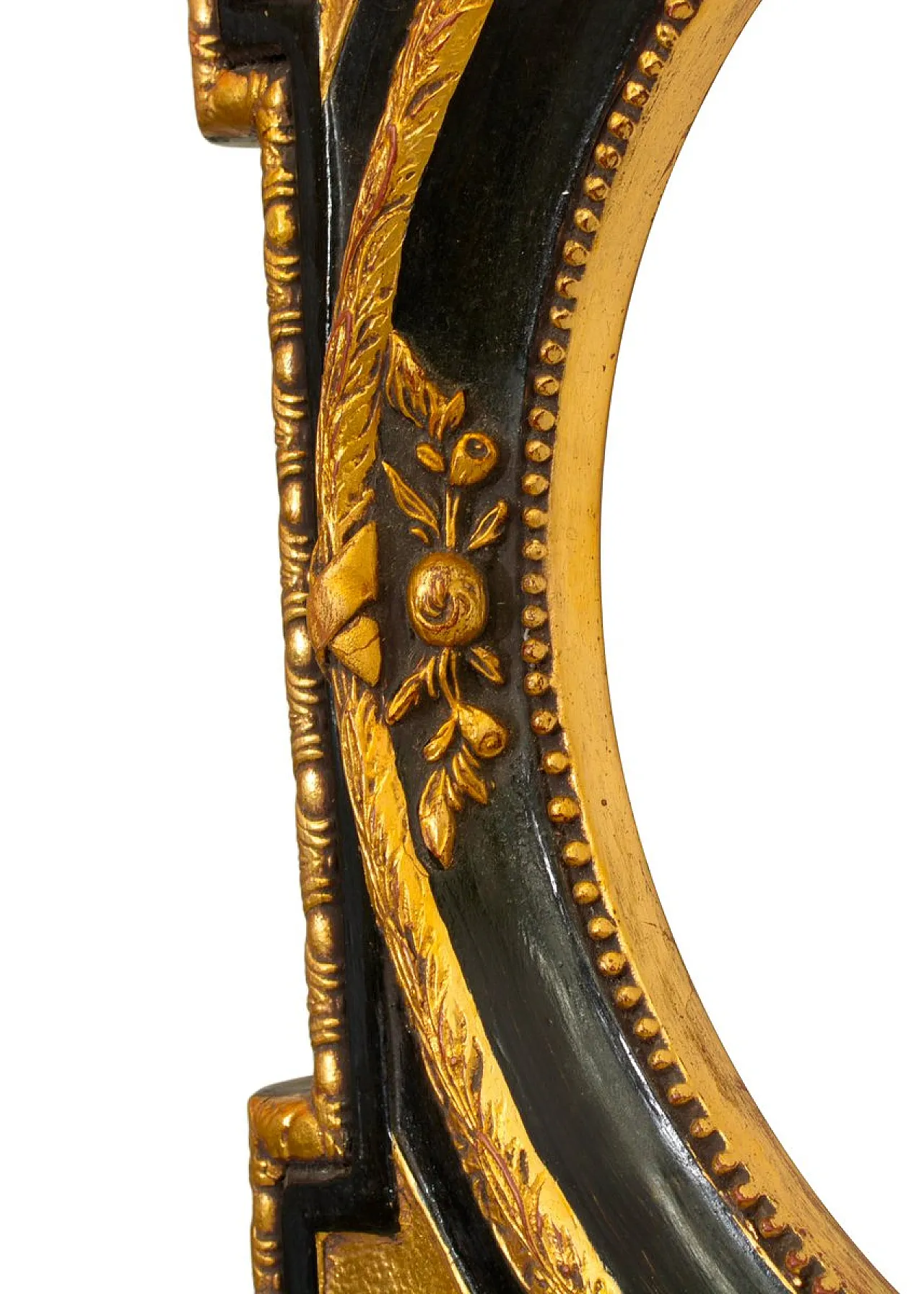 Specchio neoclassico in legno dorato, anni '70 5