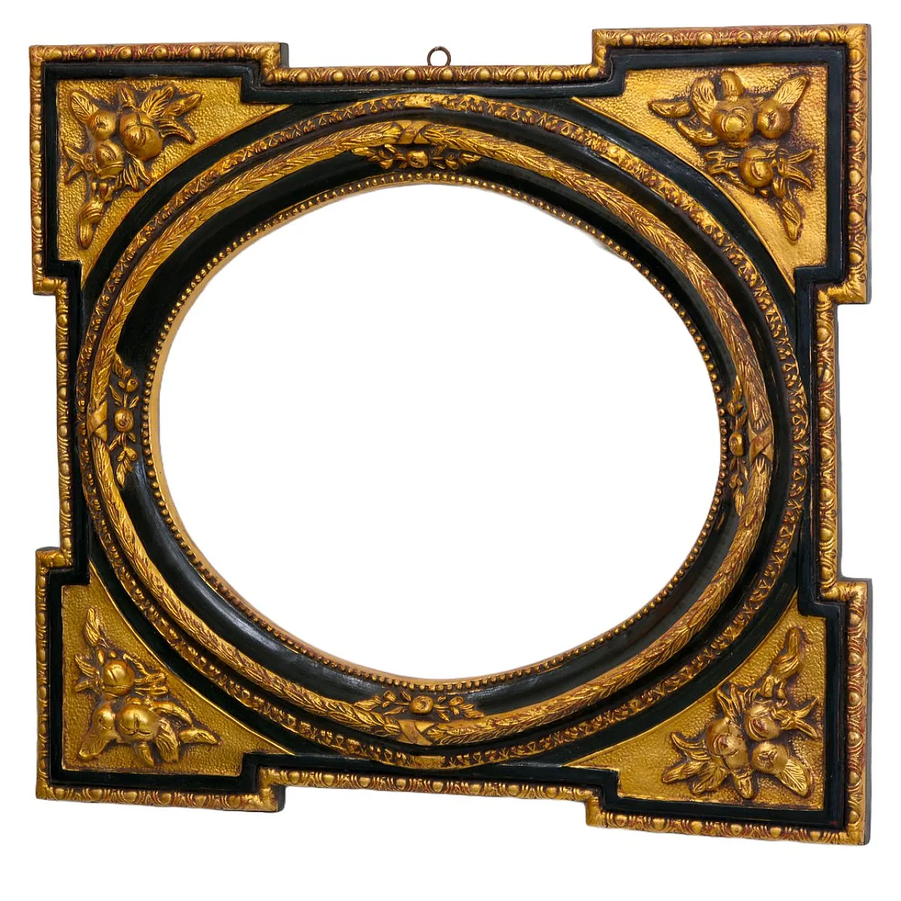 Specchio neoclassico in legno dorato, anni '70 6