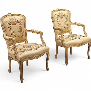Coppia di poltroncine in stile Barocchetto, '800