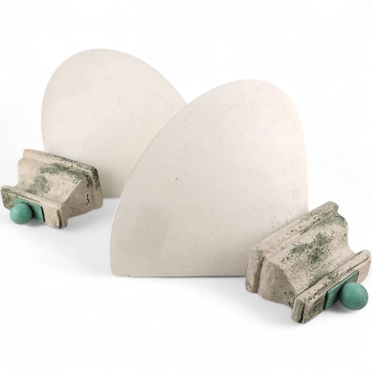 Pair of Mangani Florence stona and glass wall Lights, 20th century 5
