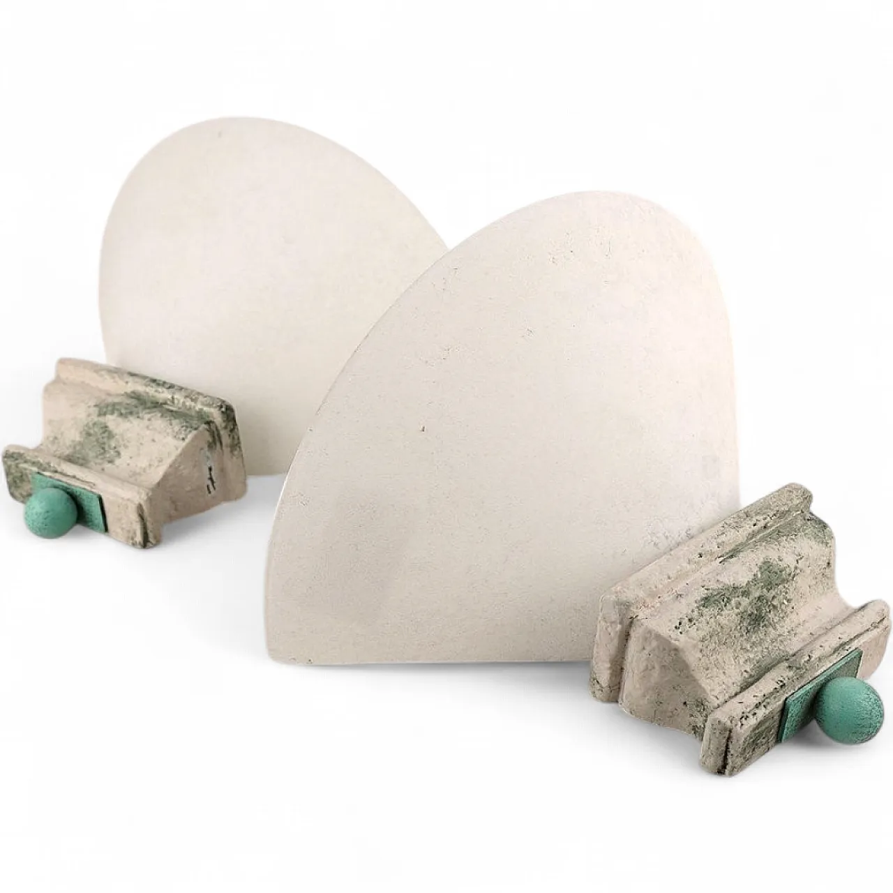 Pair of Mangani Florence stona and glass wall Lights, 20th century 6