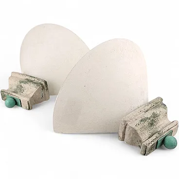 Pair of Mangani Florence stona and glass wall Lights, 20th century