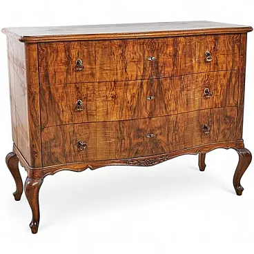 Curved Brown chest of drawers, early 20th century