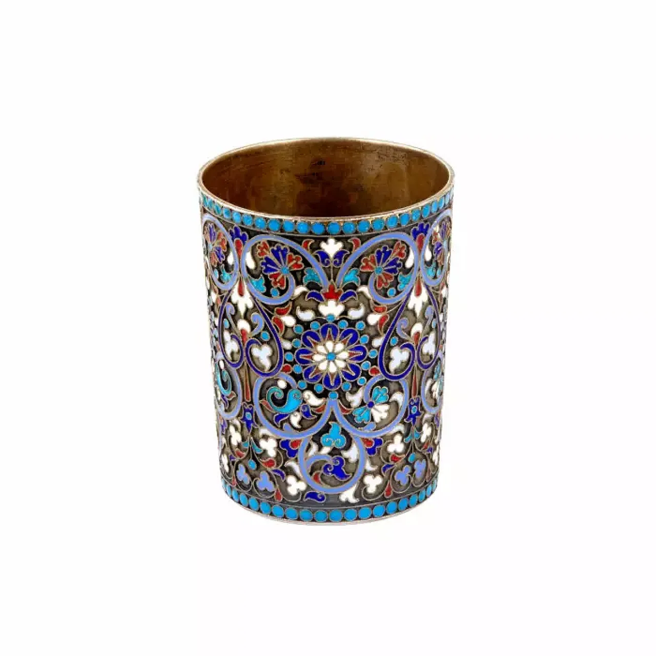 Silver cylindrical shot cup, 19th century 1