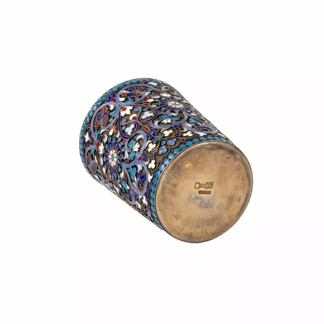 Silver cylindrical shot cup, 19th century 3