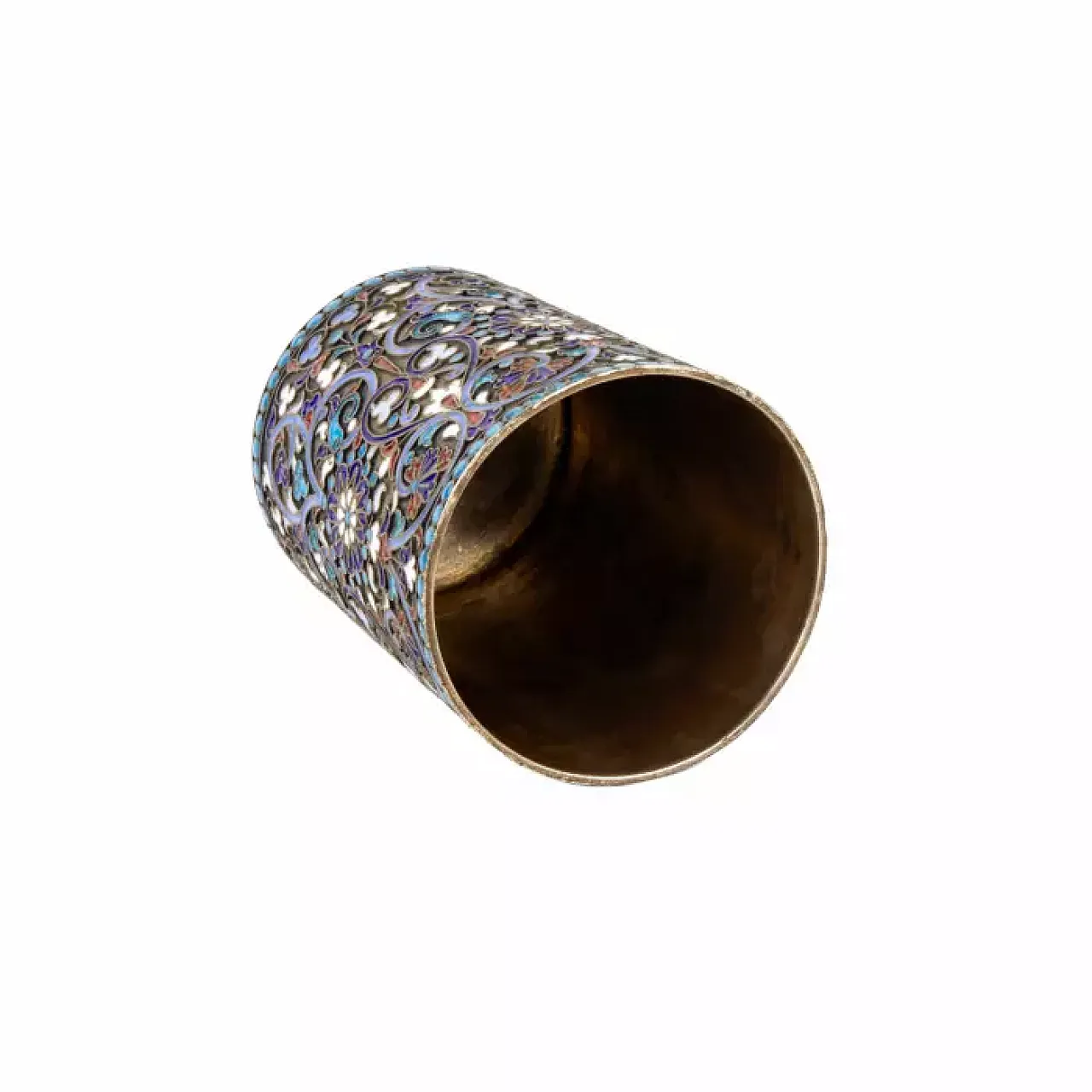 Silver cylindrical shot cup, 19th century 4