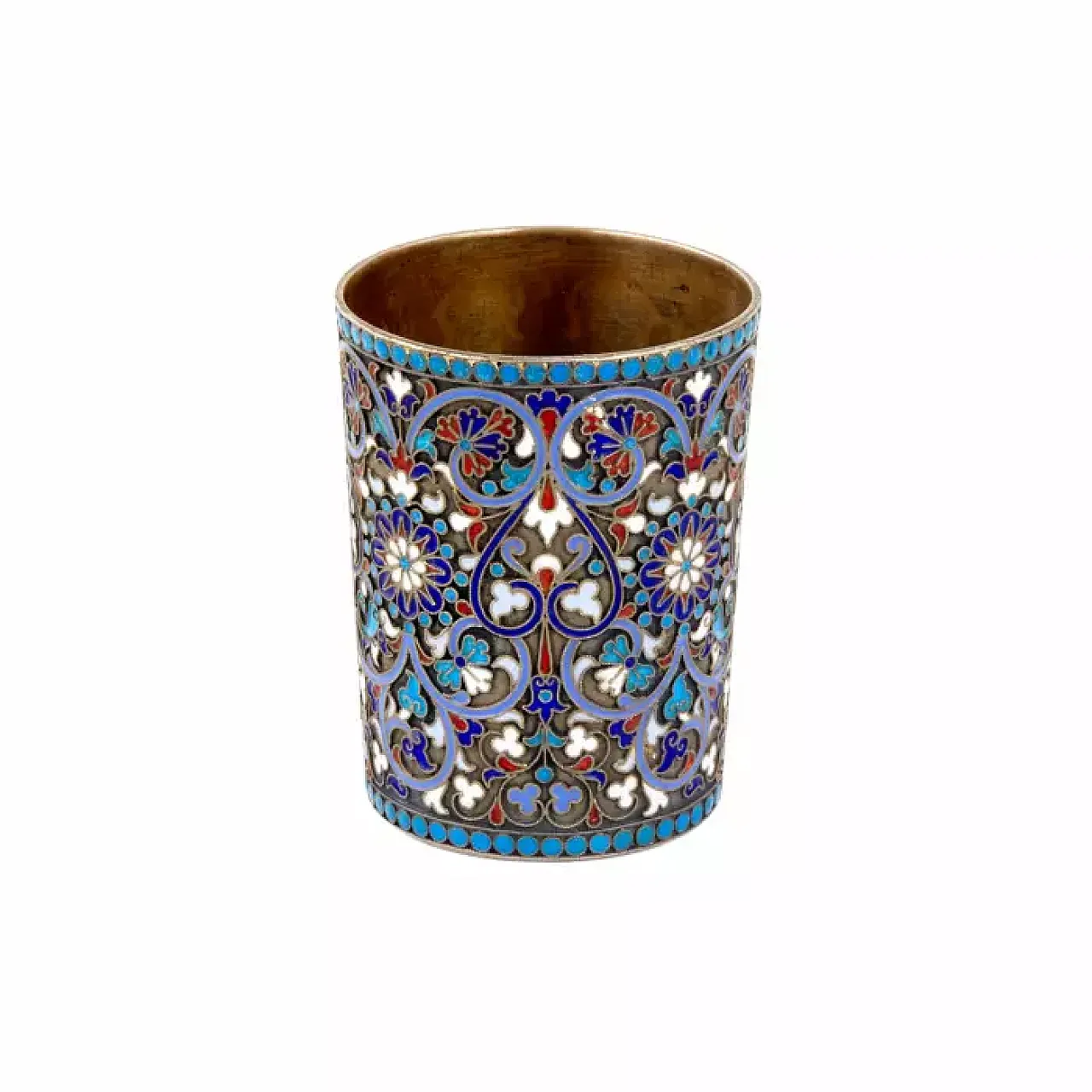 Silver cylindrical shot cup, 19th century 5