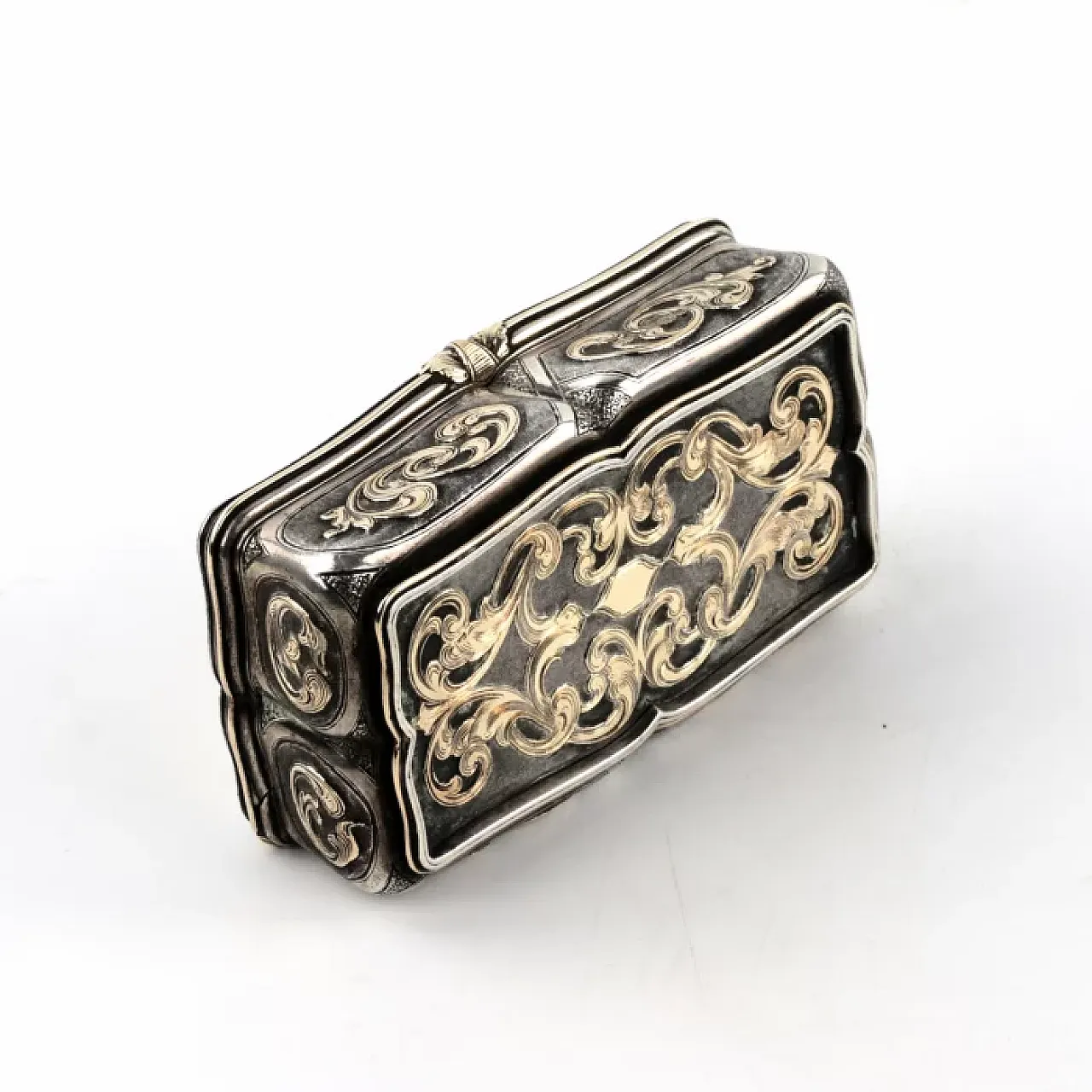 Tabacchiera d'argento, metà '800 4