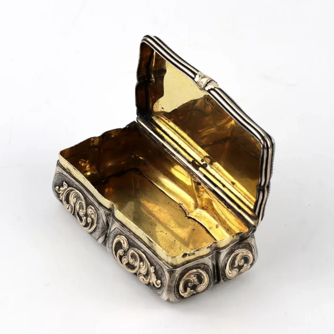 Tabacchiera d'argento, metà '800 5
