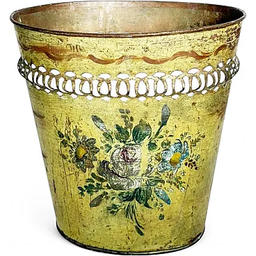 Hand-painted basket, 19th century