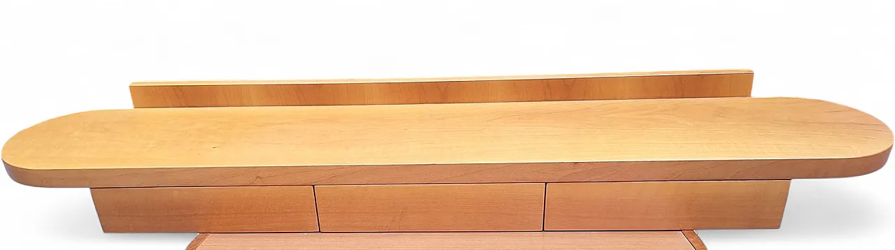 Console shelf in walnut with drawers under the top, 1980s 8