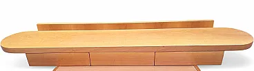 Console shelf in walnut with drawers under the top, 1980s