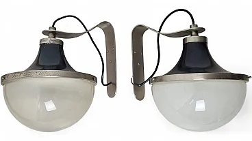 Pair of Pi wall lamps by Sergio Mazza for Artemide, 1960s