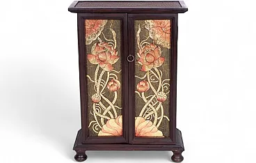 Thai cabinet in acacia wood with rattan inserts, 20th century