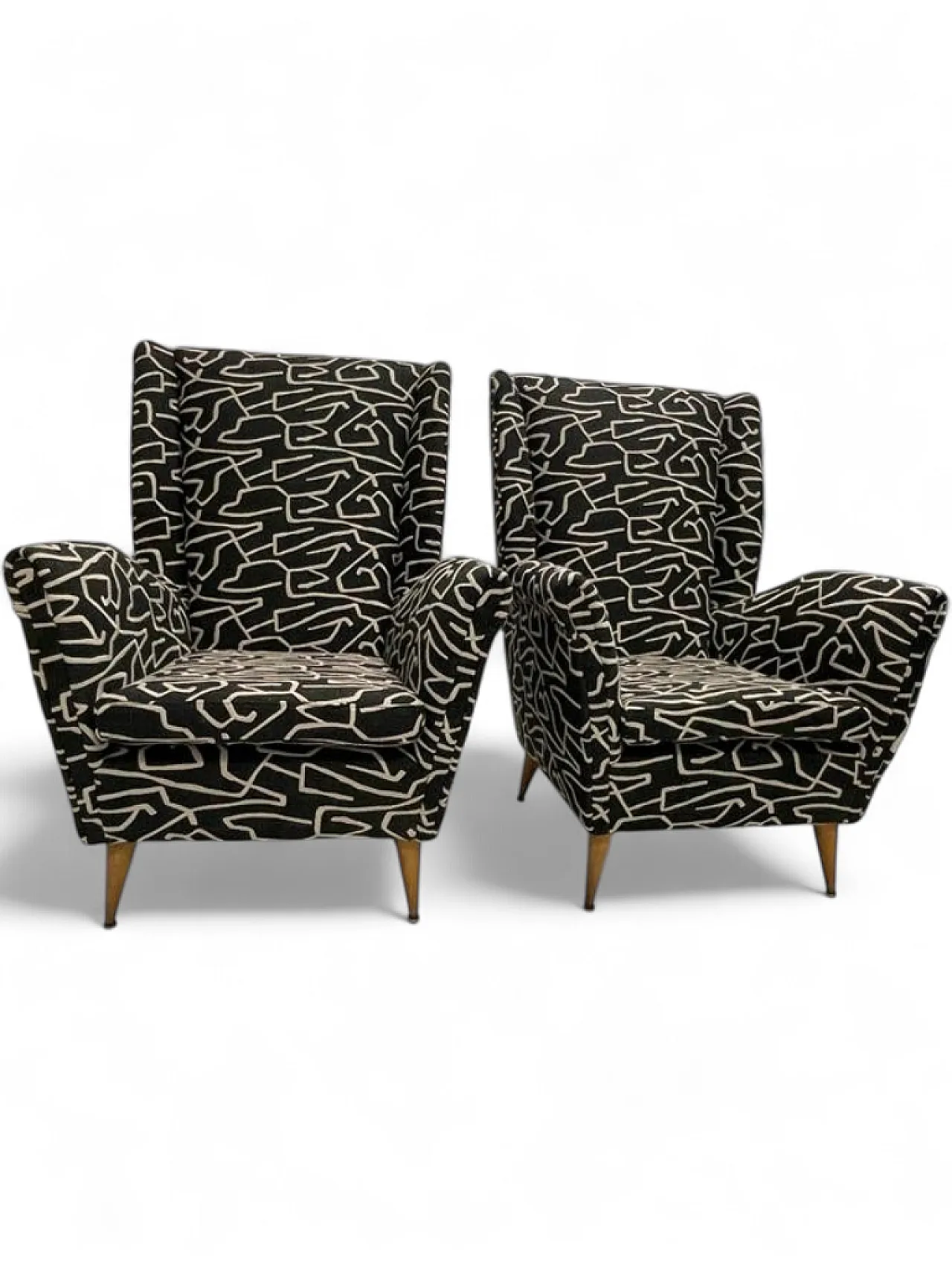 Pair of armchairs, Giò Ponti model, 1950s 8