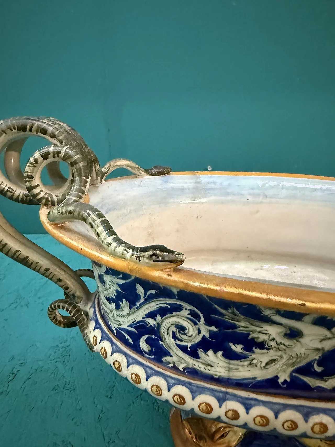 Pesaro majolica centerpiece, 19th century 6