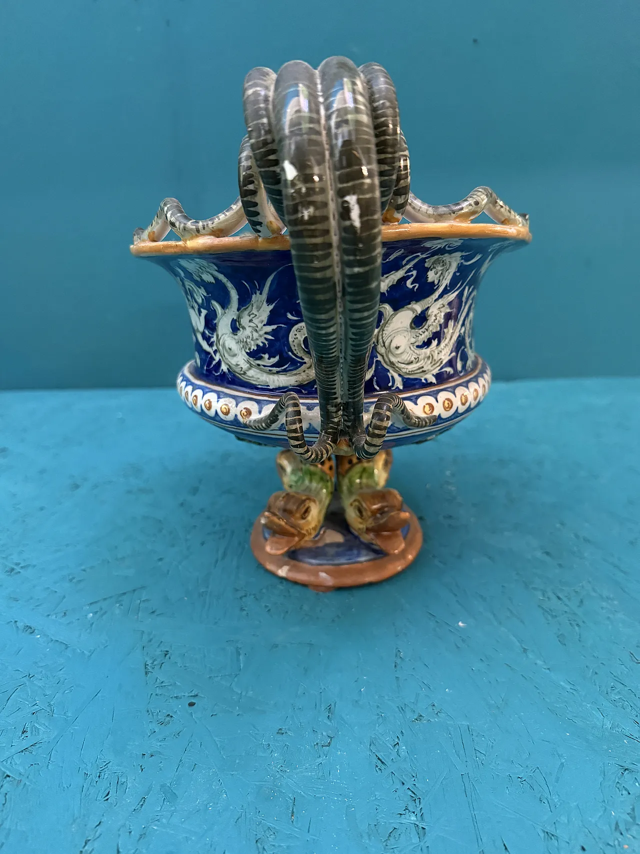 Pesaro majolica centerpiece, 19th century 12