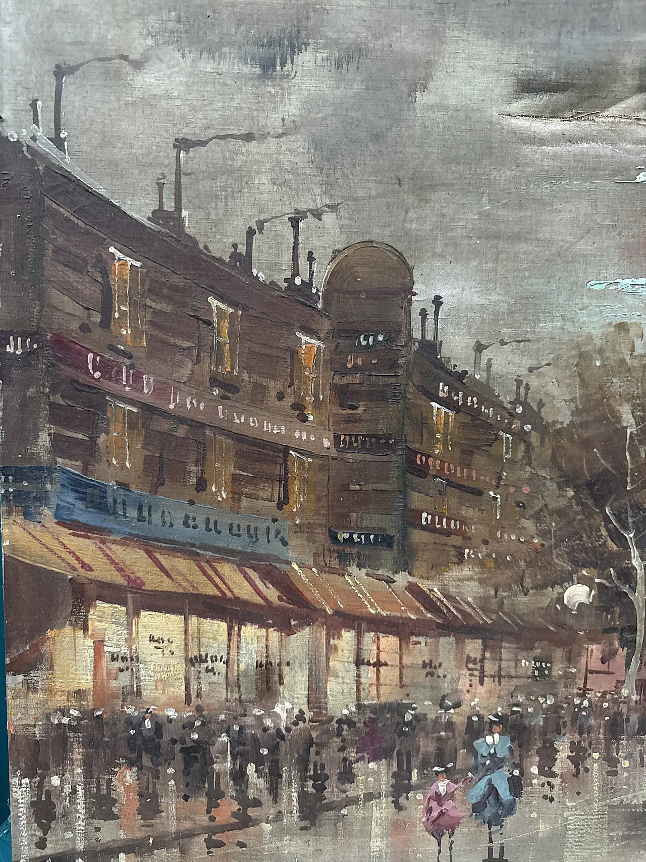 Antonio DeVity oil on canvas Boulevard de Paris, 1950 4