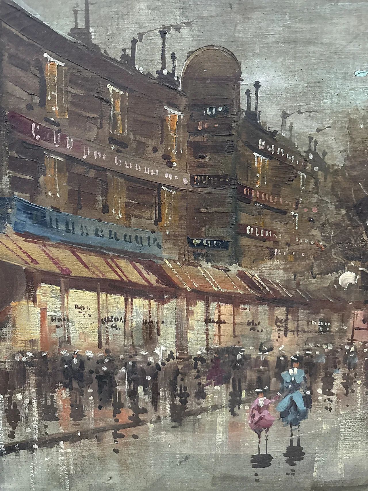 Antonio DeVity oil on canvas Boulevard de Paris, 1950 5
