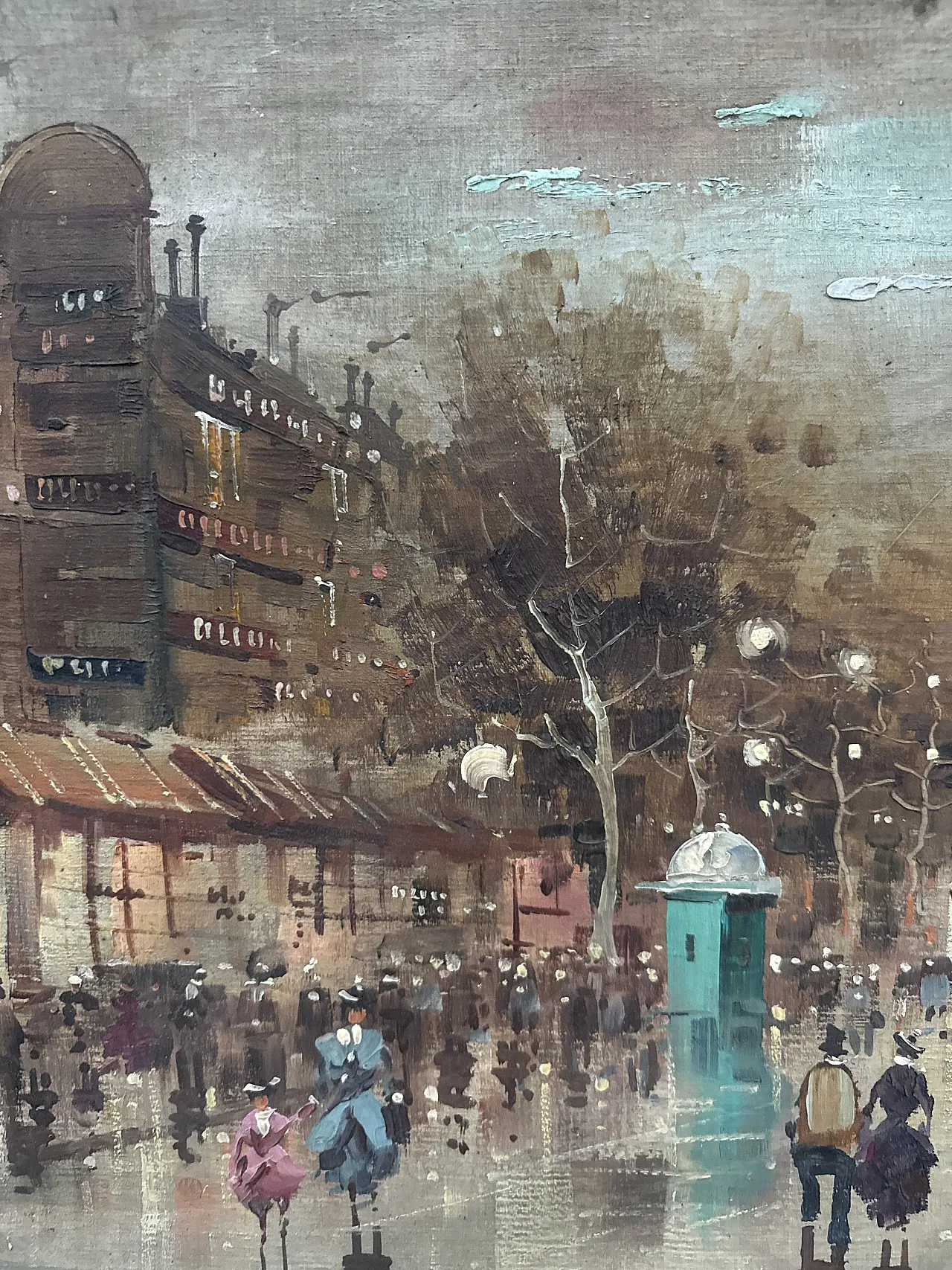 Antonio DeVity oil on canvas Boulevard de Paris, 1950 6