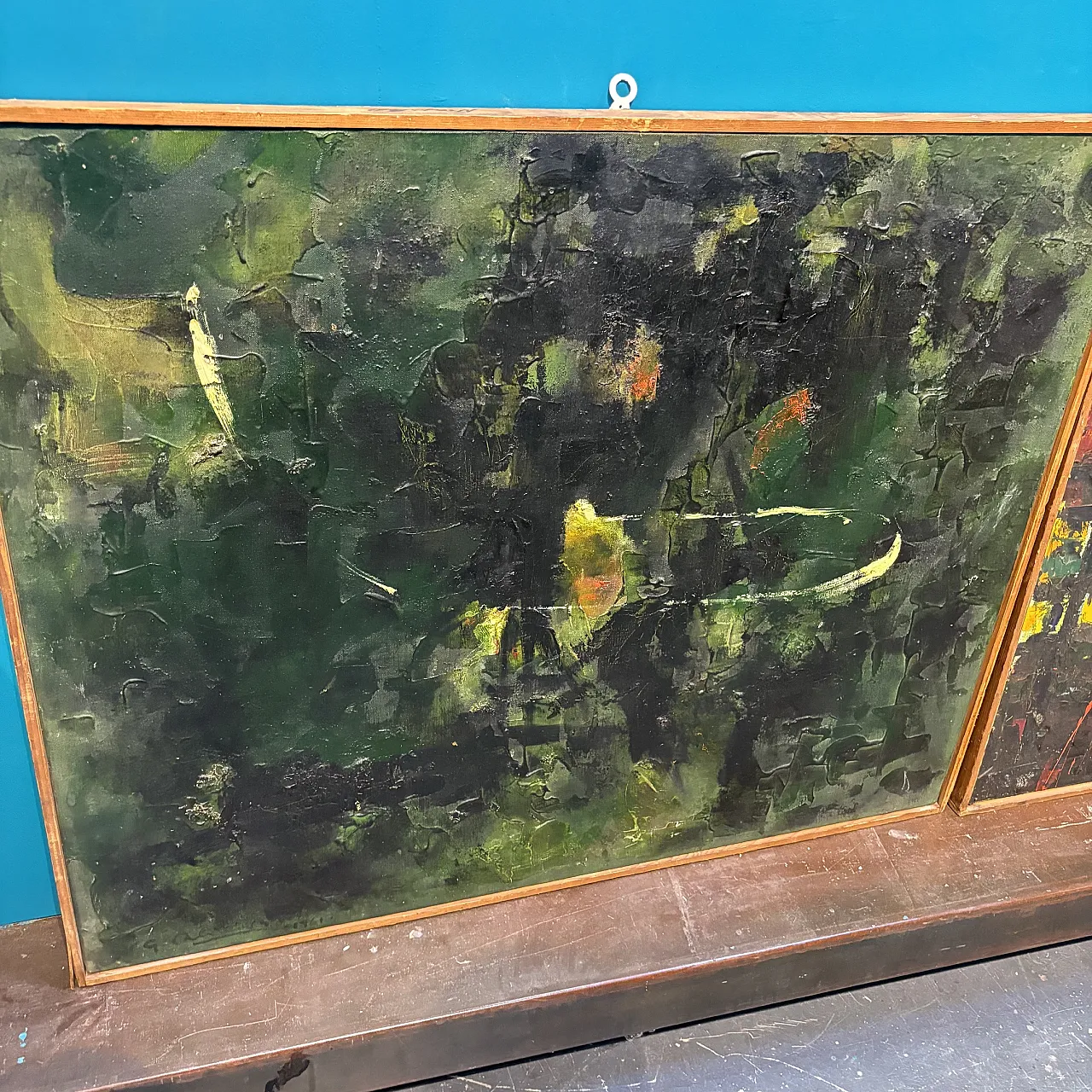 Coppia di dipinti olio su tela opera di  Gaetano Alibrandi 1961 3