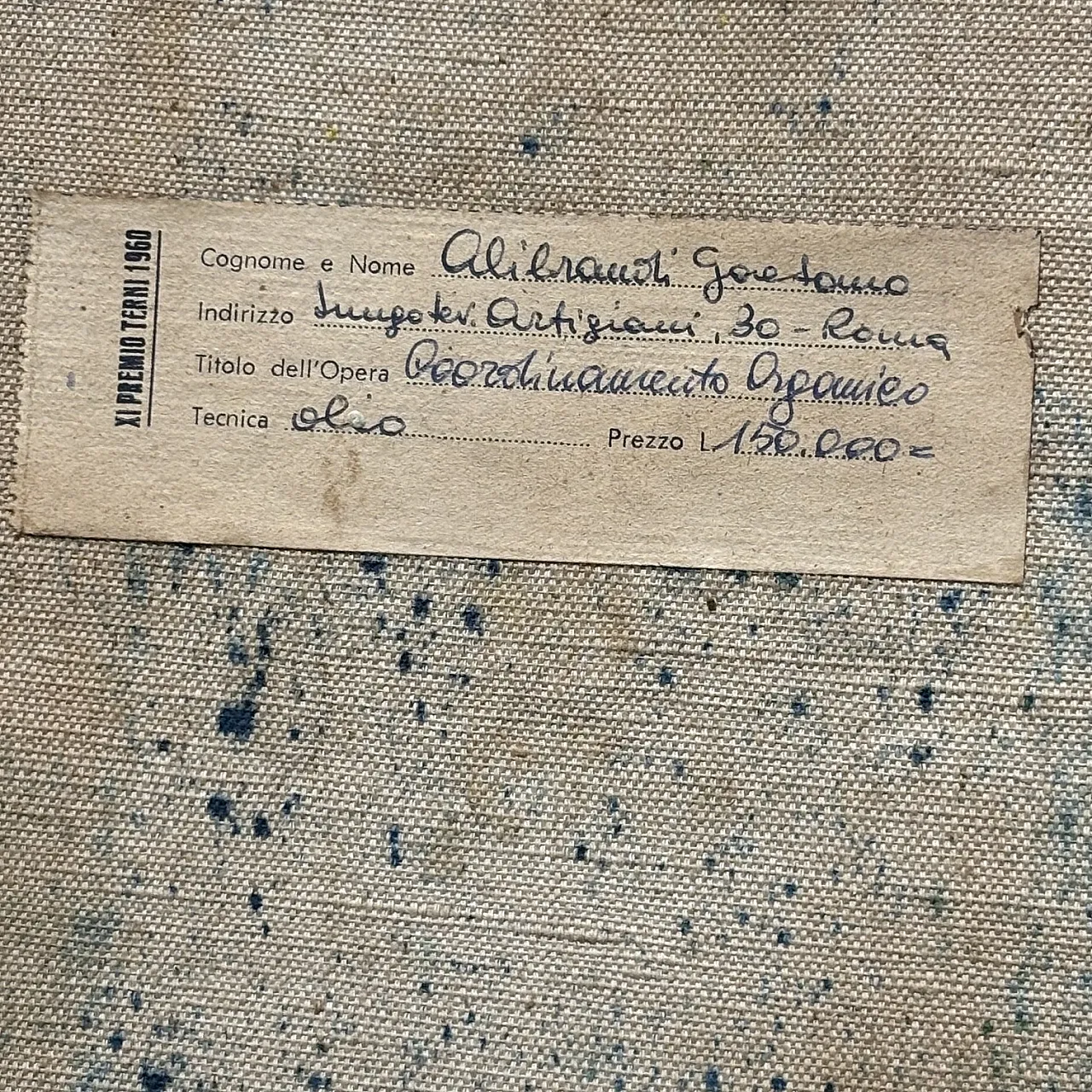 Coppia di dipinti olio su tela opera di  Gaetano Alibrandi 1961 13