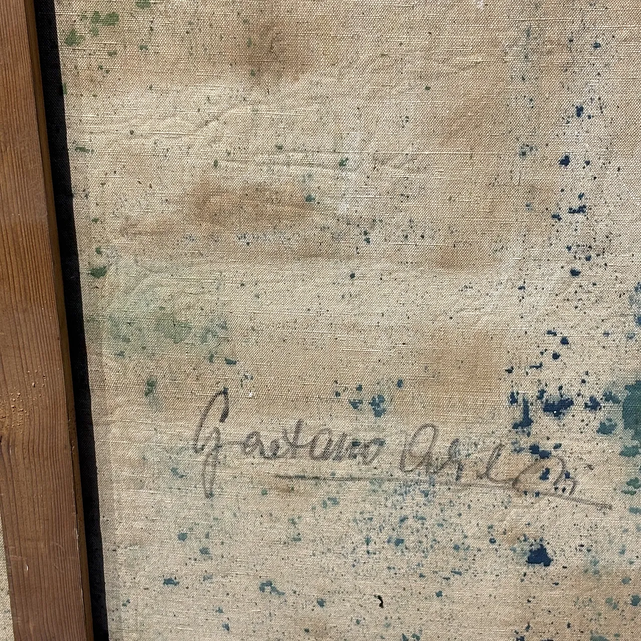 Coppia di dipinti olio su tela opera di  Gaetano Alibrandi 1961 15