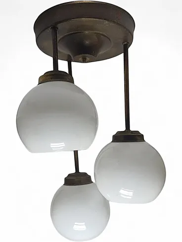 Lampadario Art Nouveau, Polonia, anni '70