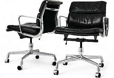Pair Soft Pad Chairs by Charles & Ray Eames for ring Mobelfabrikk, 70s
