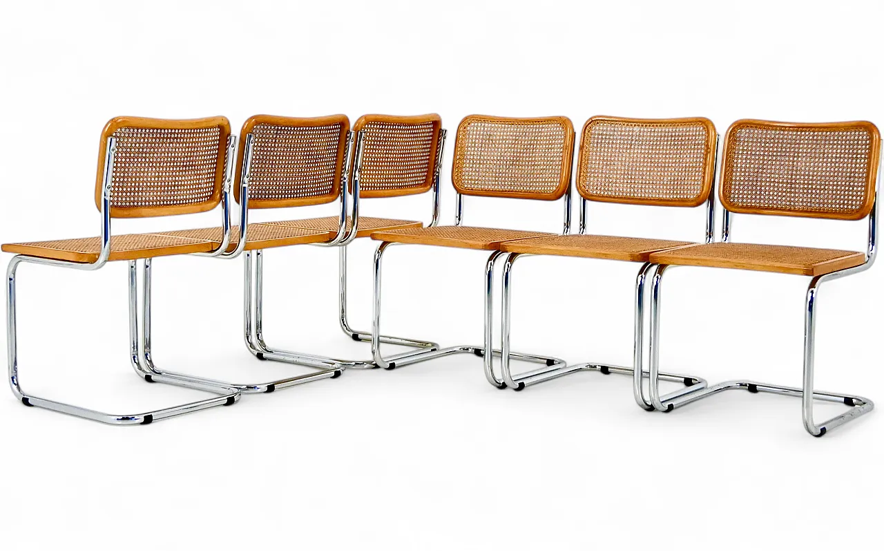 Dining Chairs Style B32 by Marcel Breuer, Set of 6 12