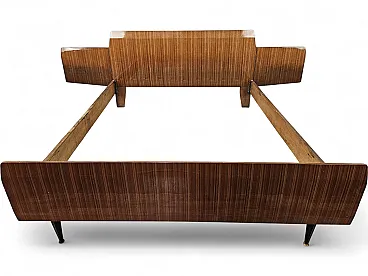 Mid-Century Walnut Double Bed, 1960