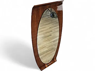 Curved plywood wall mirror by Campo e Graffi, 1960s
