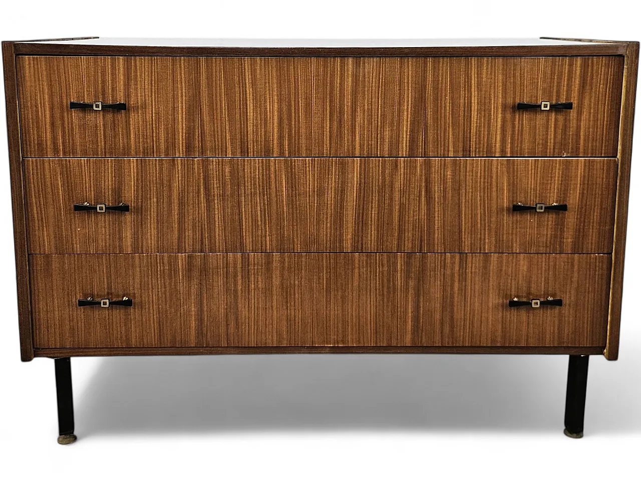 1960s three-drawer teak chest of drawers 16