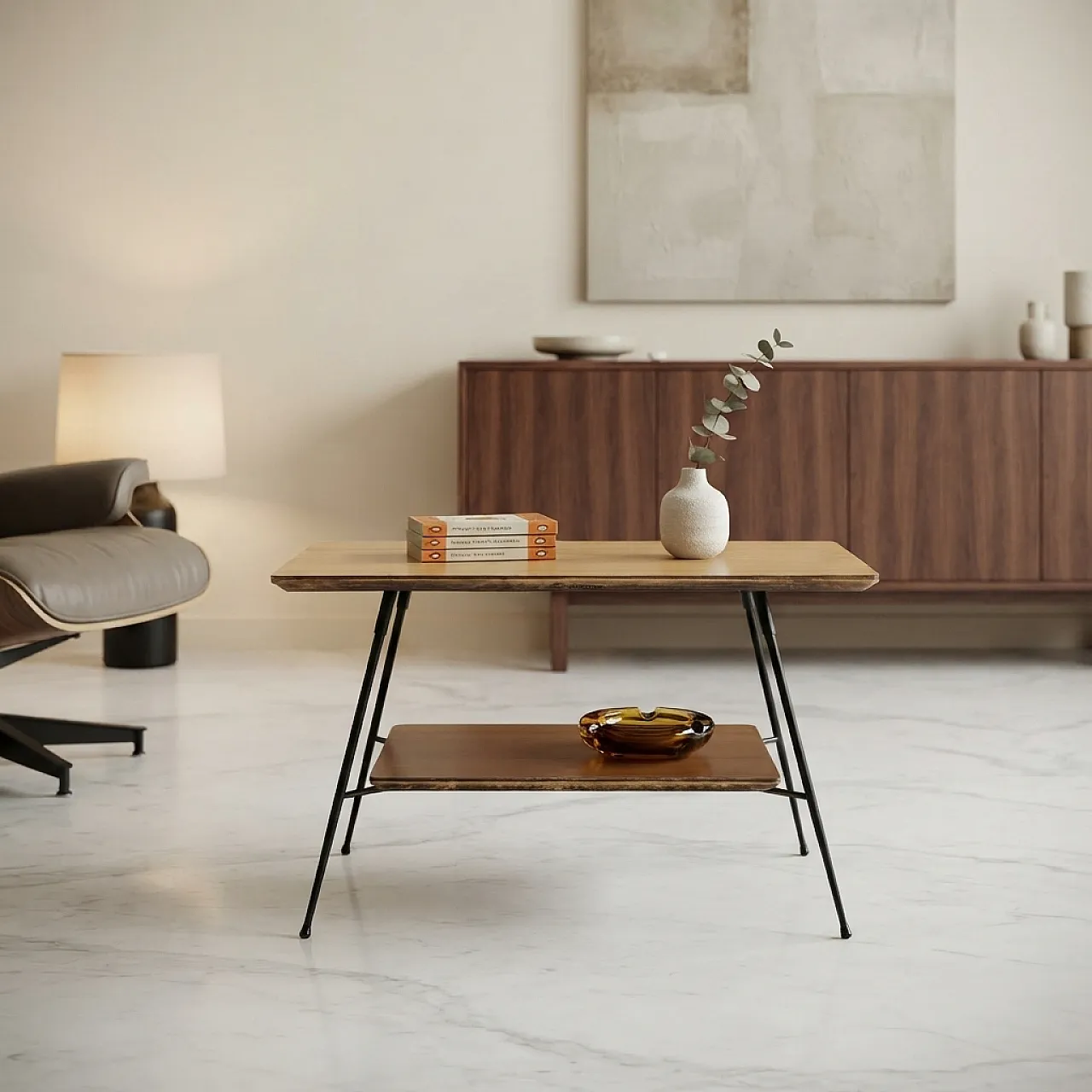 Tavolino con piani in formica, anni '60 2