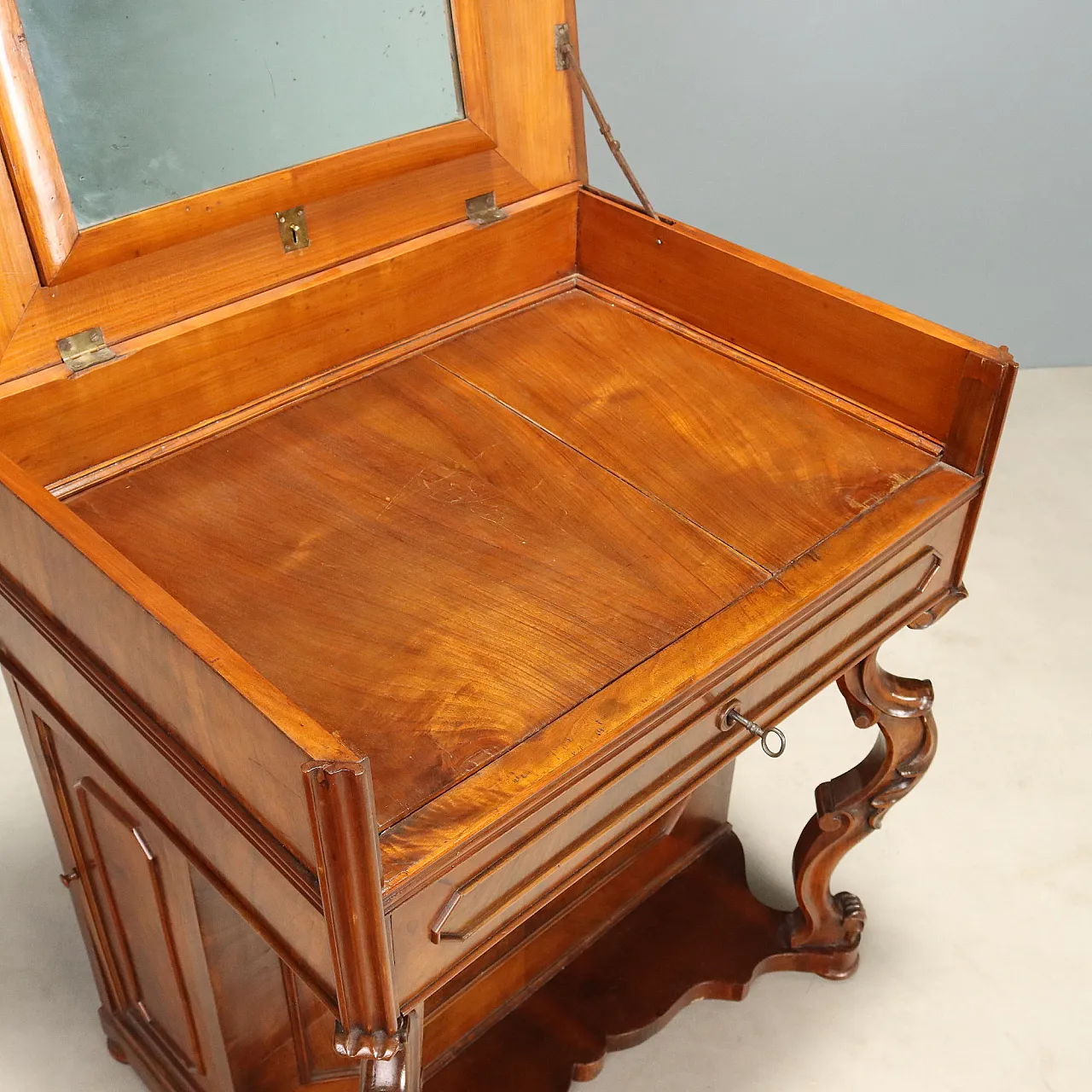 Louis Philippe dressing table in walnut and cherry, 19th century 6