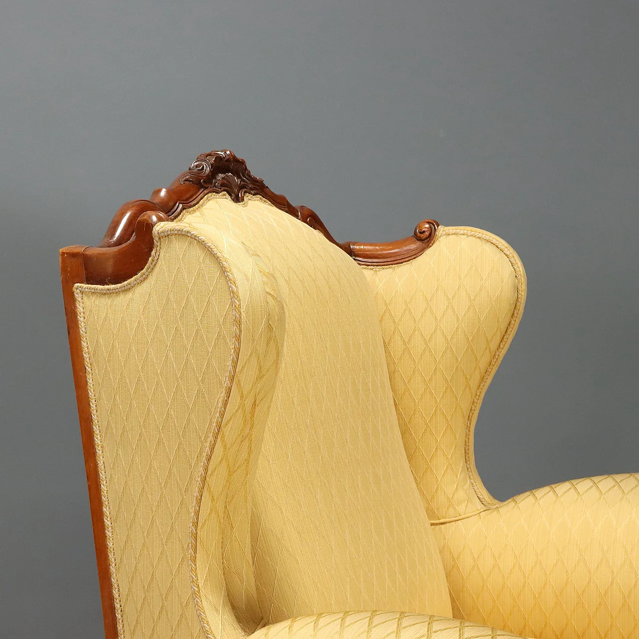 Pair of carved walnut armchairs, mid-20th century 6