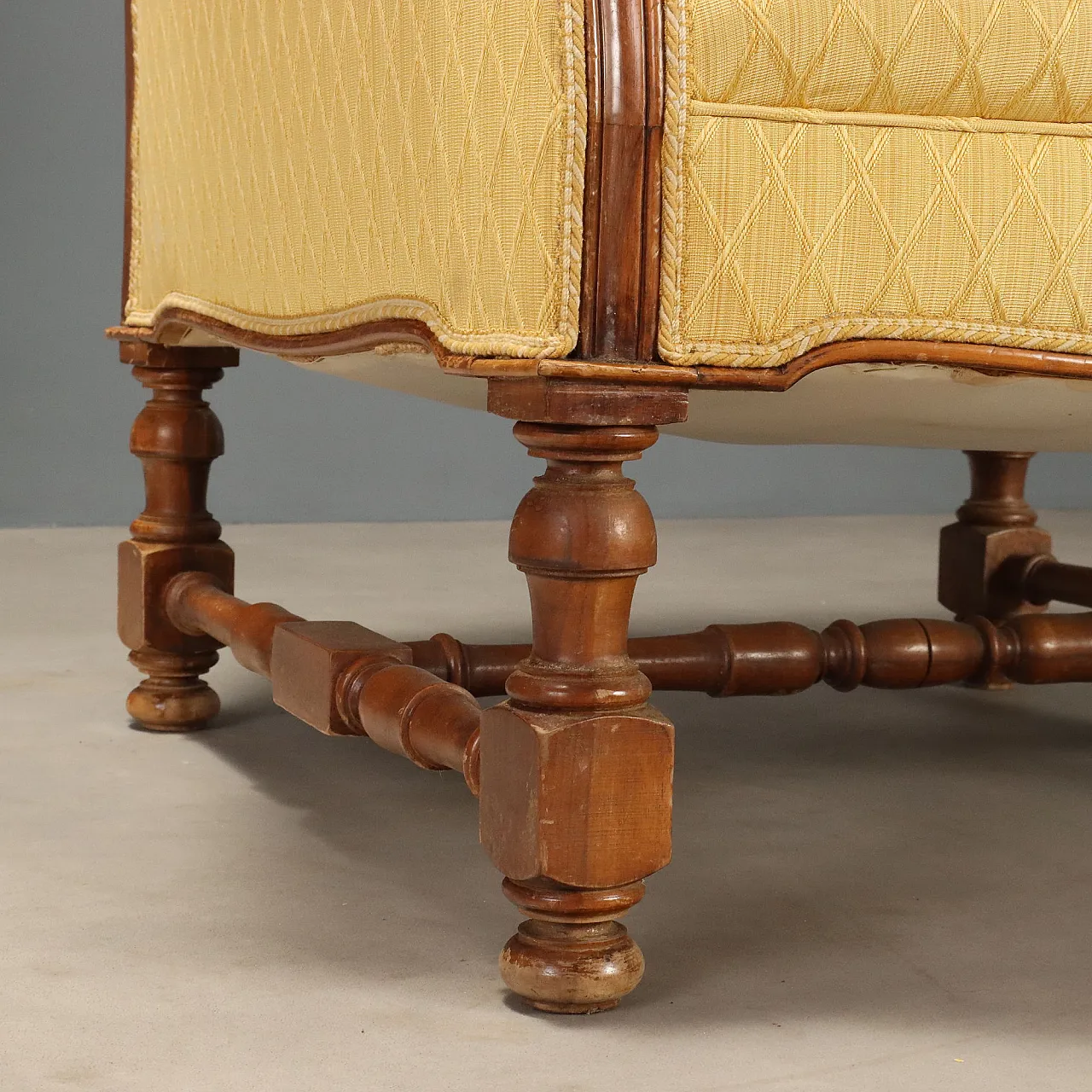Pair of carved walnut armchairs, mid-20th century 9