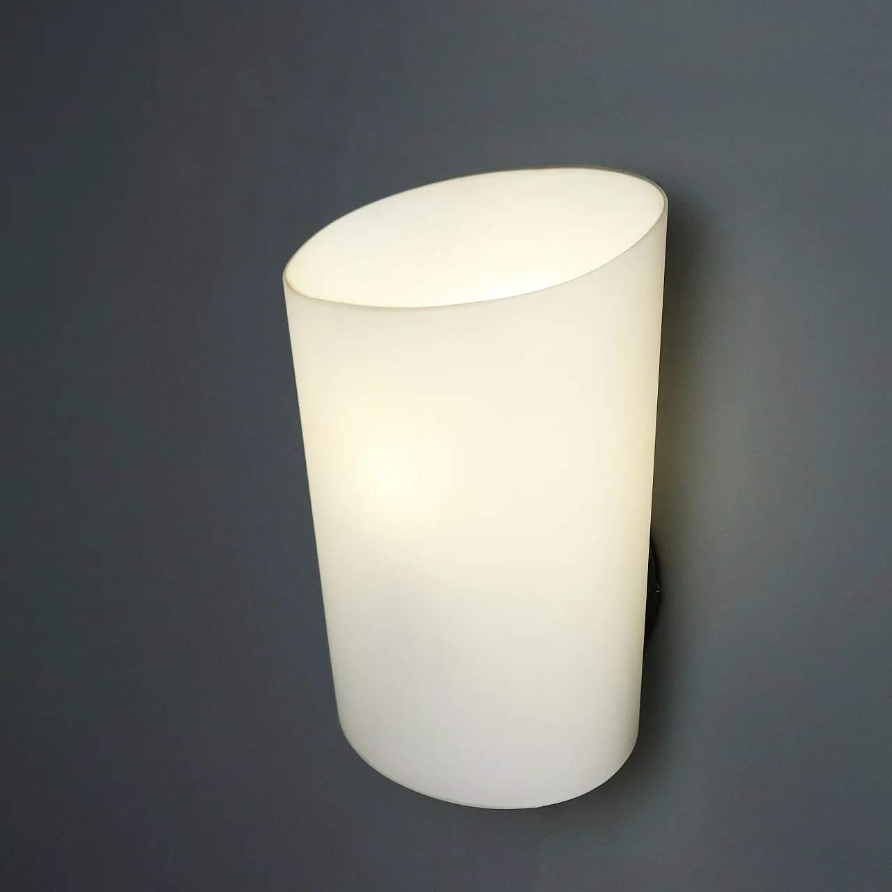 Opal glass wall lamp, 1980s 1