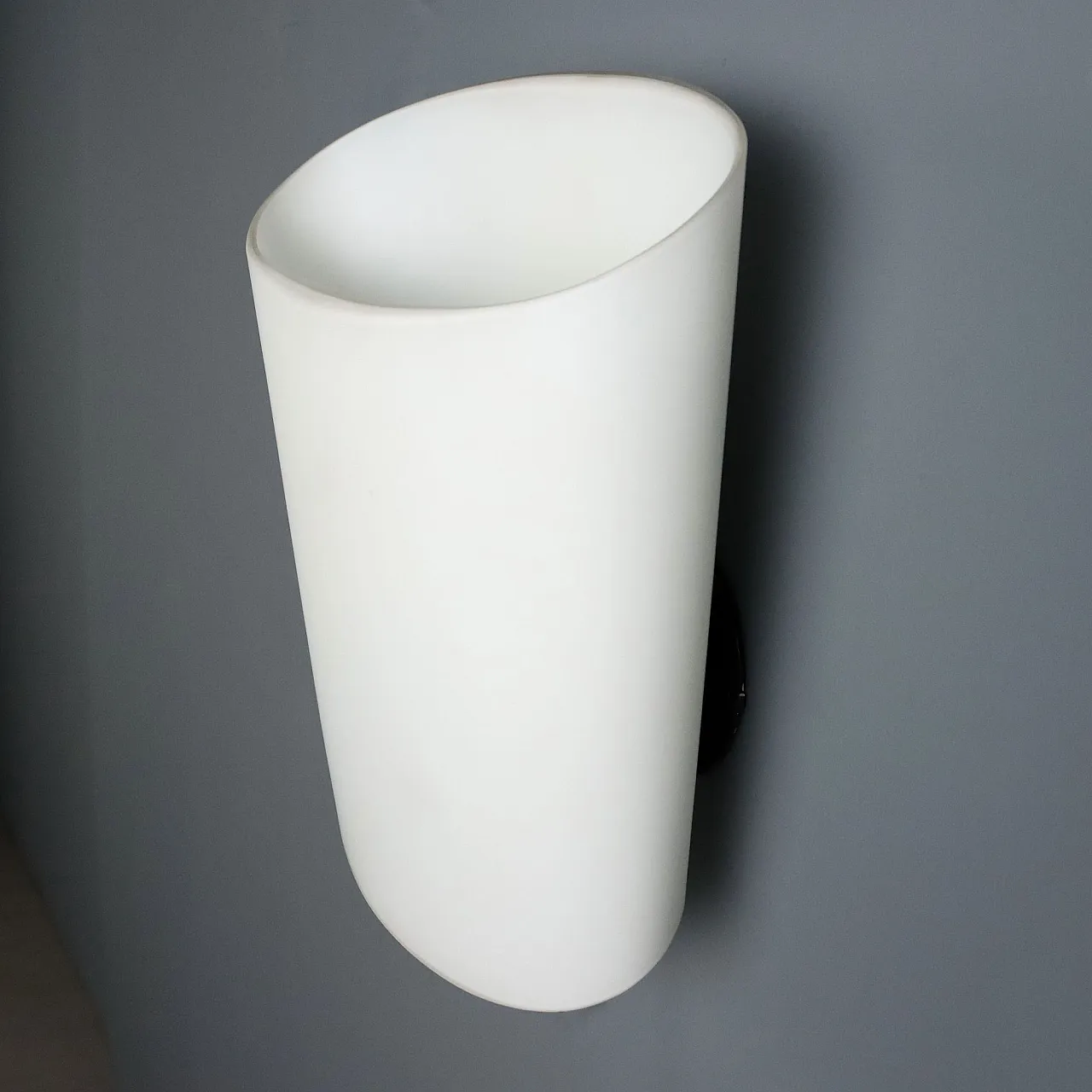 Opal glass wall lamp, 1980s 8