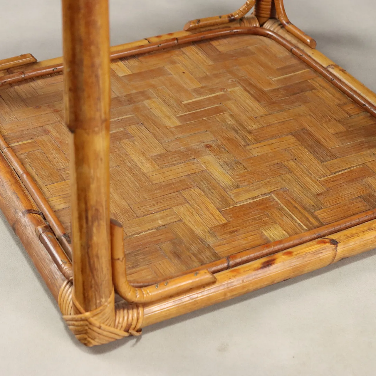 Wicker and bamboo coffee table, late 20th century 8